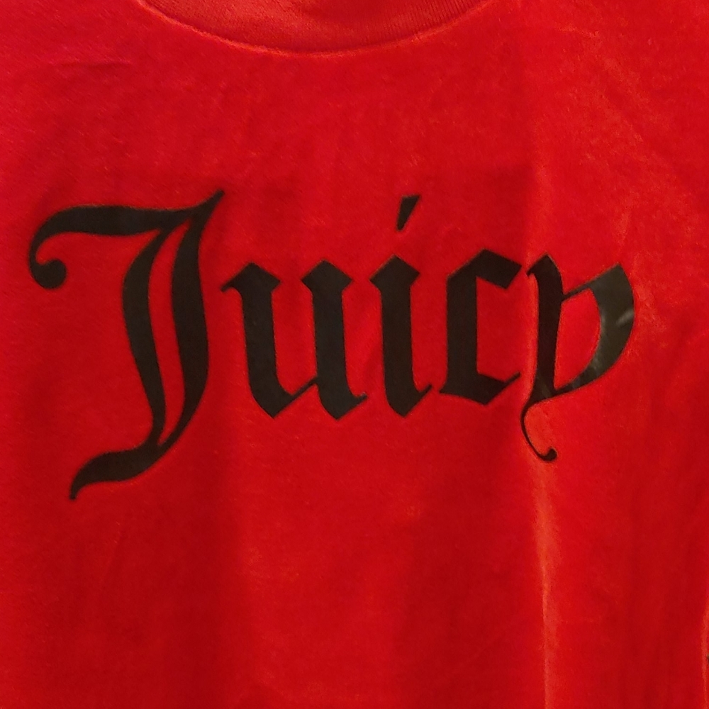 Juicy Couture.Red.Velour Flared Sleeves Sale SALE. Marked Down Sale SALE - Picture 5 of 6
